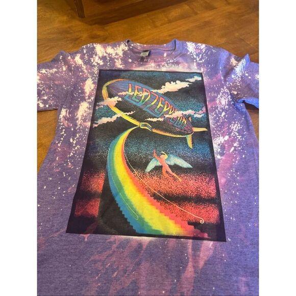 Woman’s never worn Led Zeppelin T-shirt, unisex size small tie-dye - Picture 2 of 3